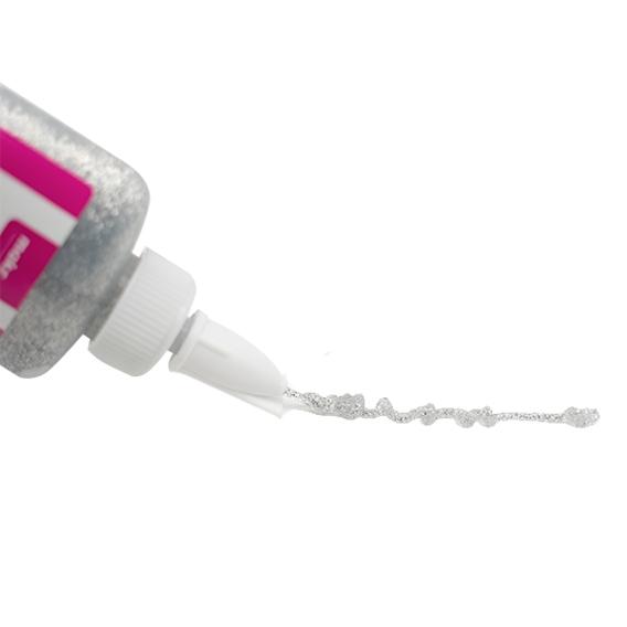 Makr Glitter Glue, Silver- 80ml
