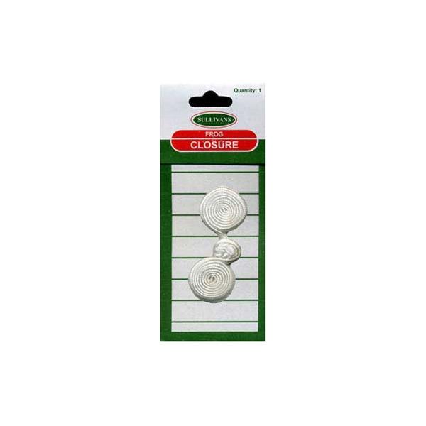 Sullivans Frog Closures, White- 60 mm x 20 mm