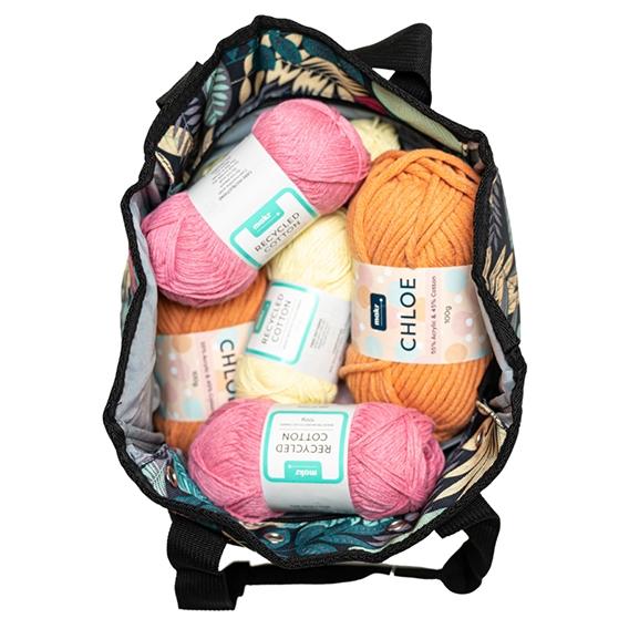 Knitting Tote Bag, Urban Jungle Shoulder Carry Straps Lincraft New