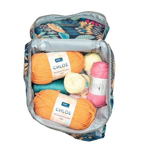 Knitting Bag, Urban Jungle Zippered Lincraft New Zealand