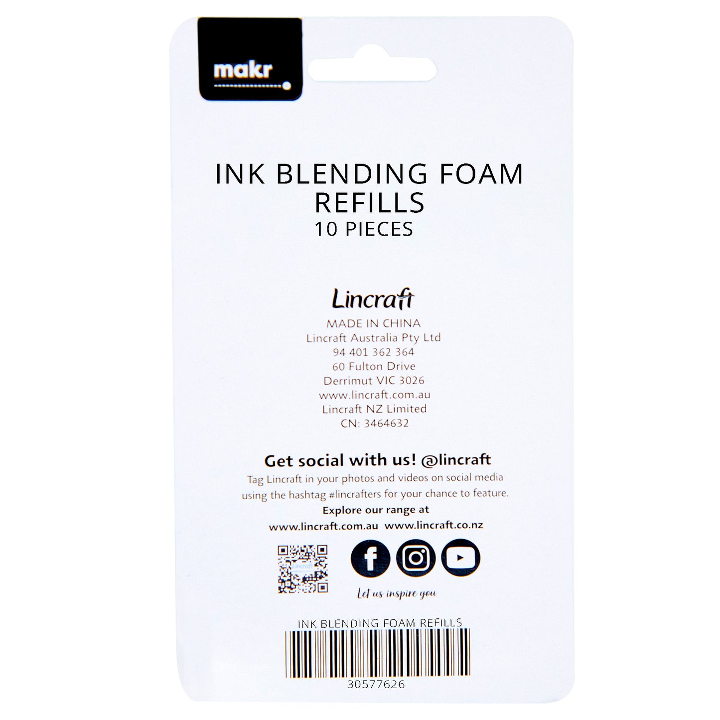 Makr Ink Blending Foam Refills 10pk