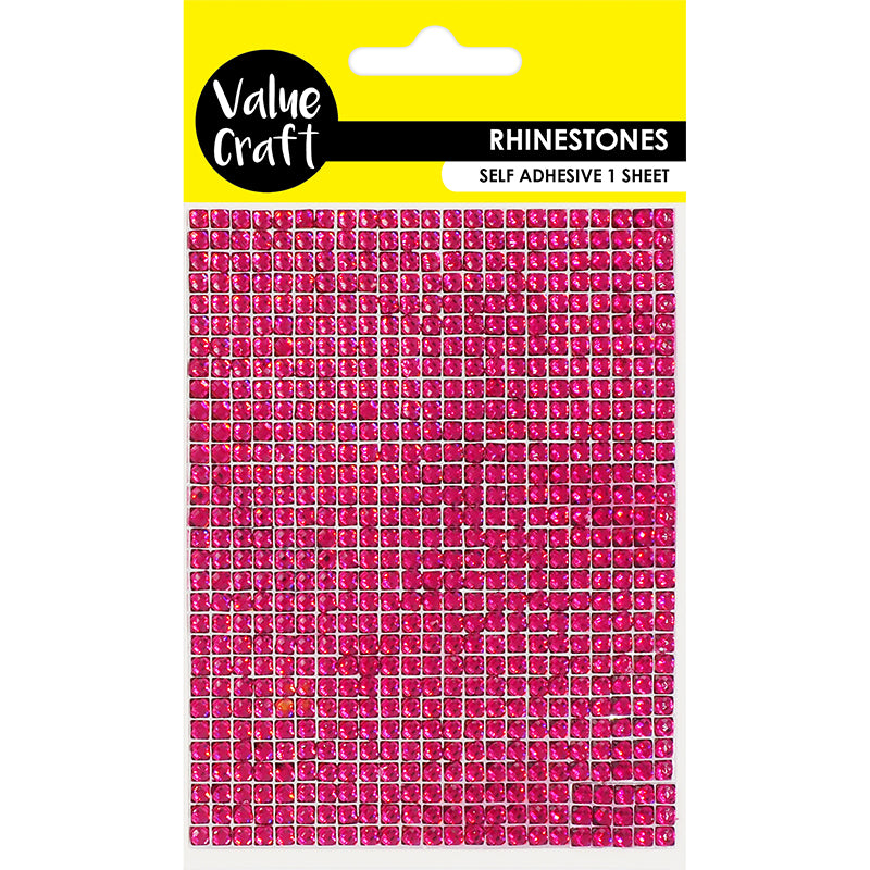Wrapables 84 Piece Acrylic Adhesive Heart Gems, Light Pink