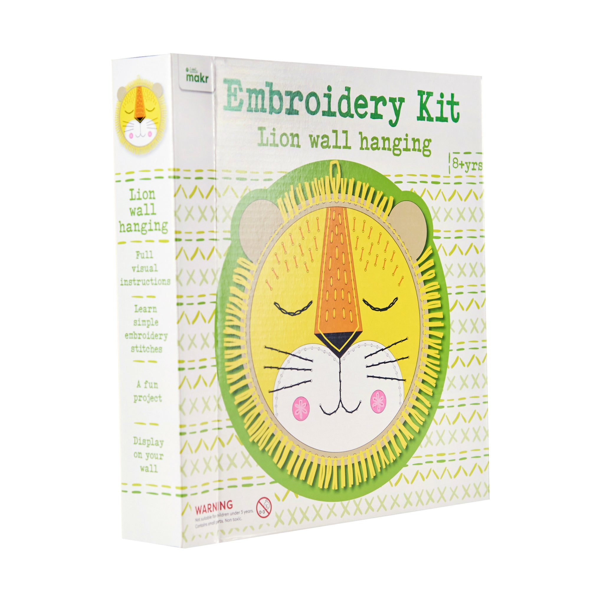 Little Makr Lion Wall Hanging Embroidery Kit Lincraft New Zealand