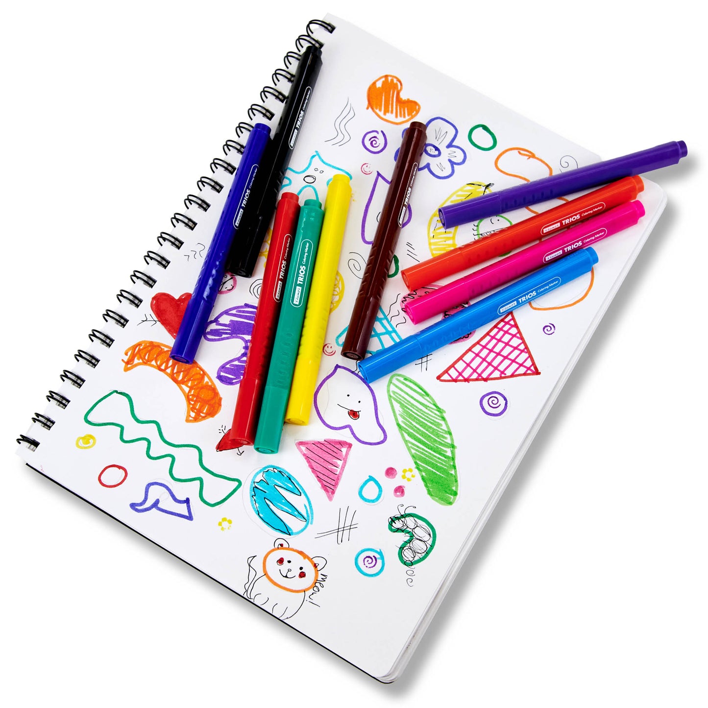 Luxor Trios Coloring Markers, Triangle Shapes- 10pk