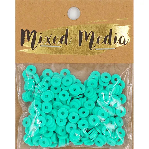 Green Clay Beads -  New Zealand