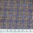 Wool Blend Check Fabric, Brown Check- Width 148cm