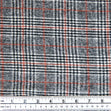 Wool Blend Check Fabric, Silver Check- Width 148cm