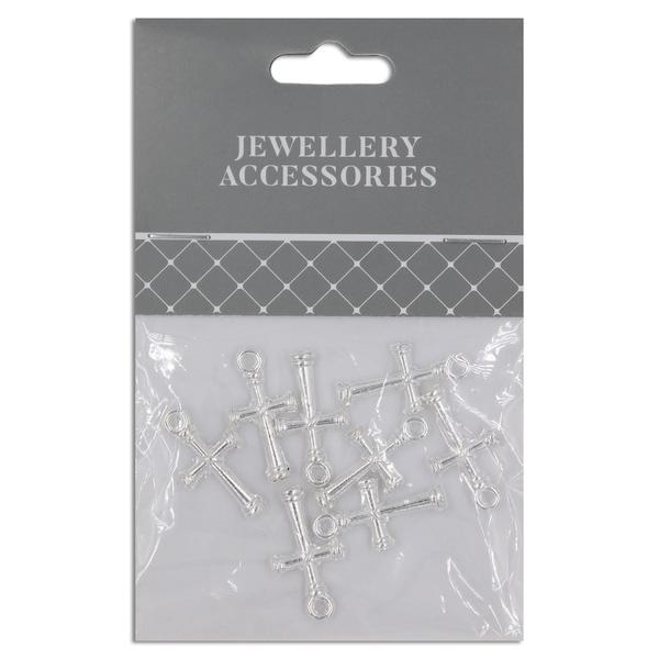 21mm Cross Style Charm, 8pc- Sullivans