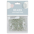 3.6mm Glass Seed Beads, White AB- 25g- Sullivans