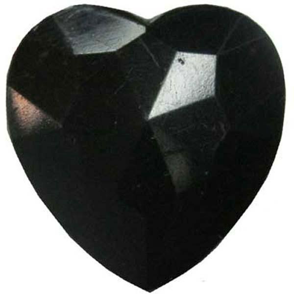 Sullivans Confetti, Black Crystal Heart- 50pcs