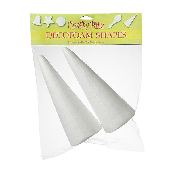 Decofoam Polystyrene Cone 2pk