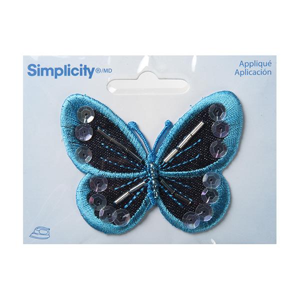 Sequin Beaded Applique Butterfly