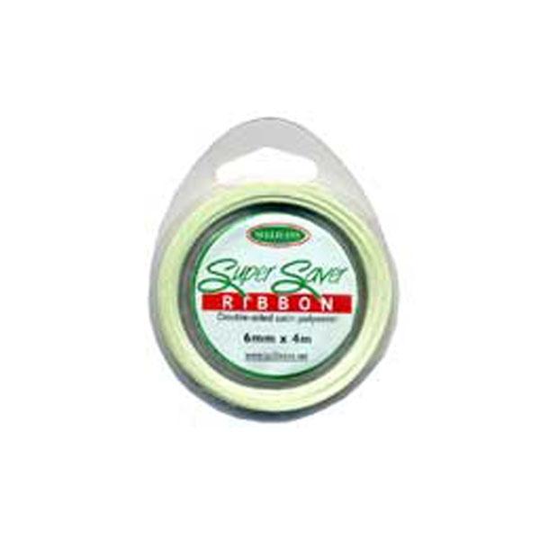 Sullivans Ribbon Satin Double Sided on Roll, Jade Green- 6 mm