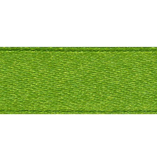 Double Sided Satin Ribbon, Bright Green- 15mm x 4m