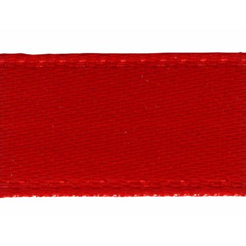 Double Sided Satin Ribbon, Red- 15mm x 4m