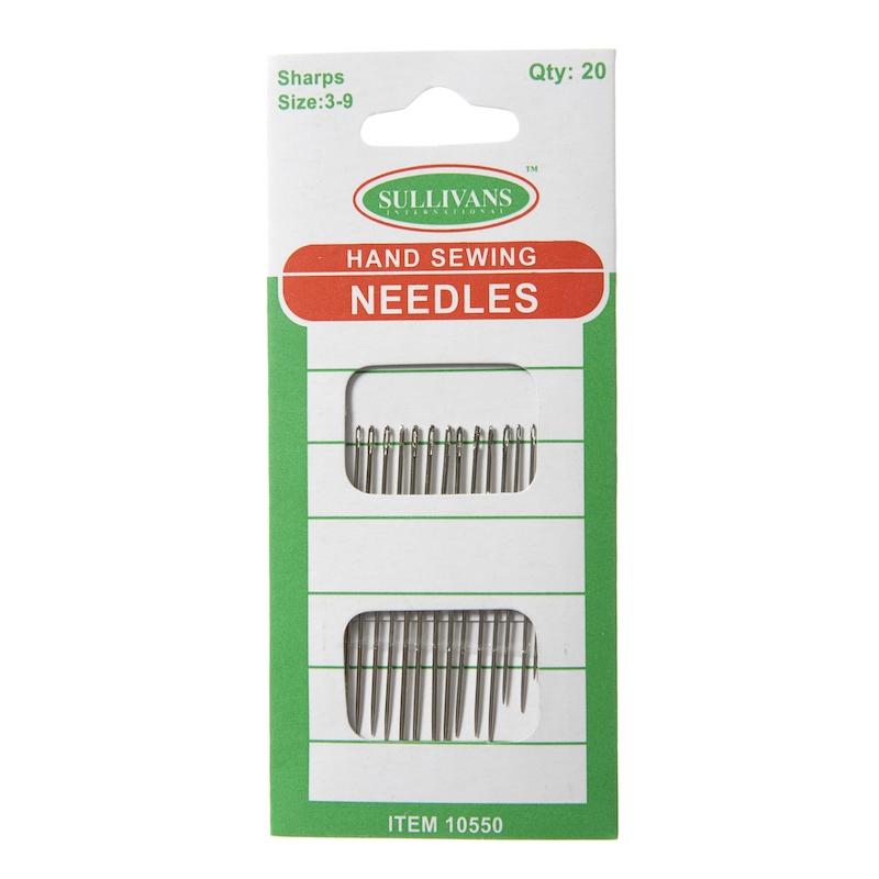 Hand Sewing Needles, Sharps Size 3-9- 20pk