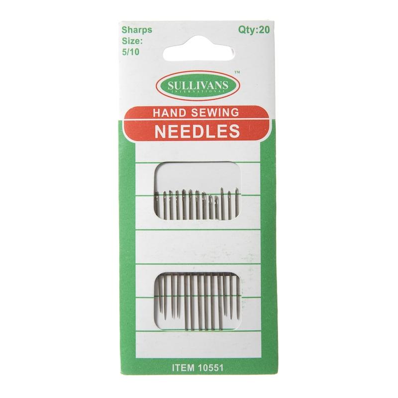 Hand Sewing Needles, Sharps Size 5/10- 20pk