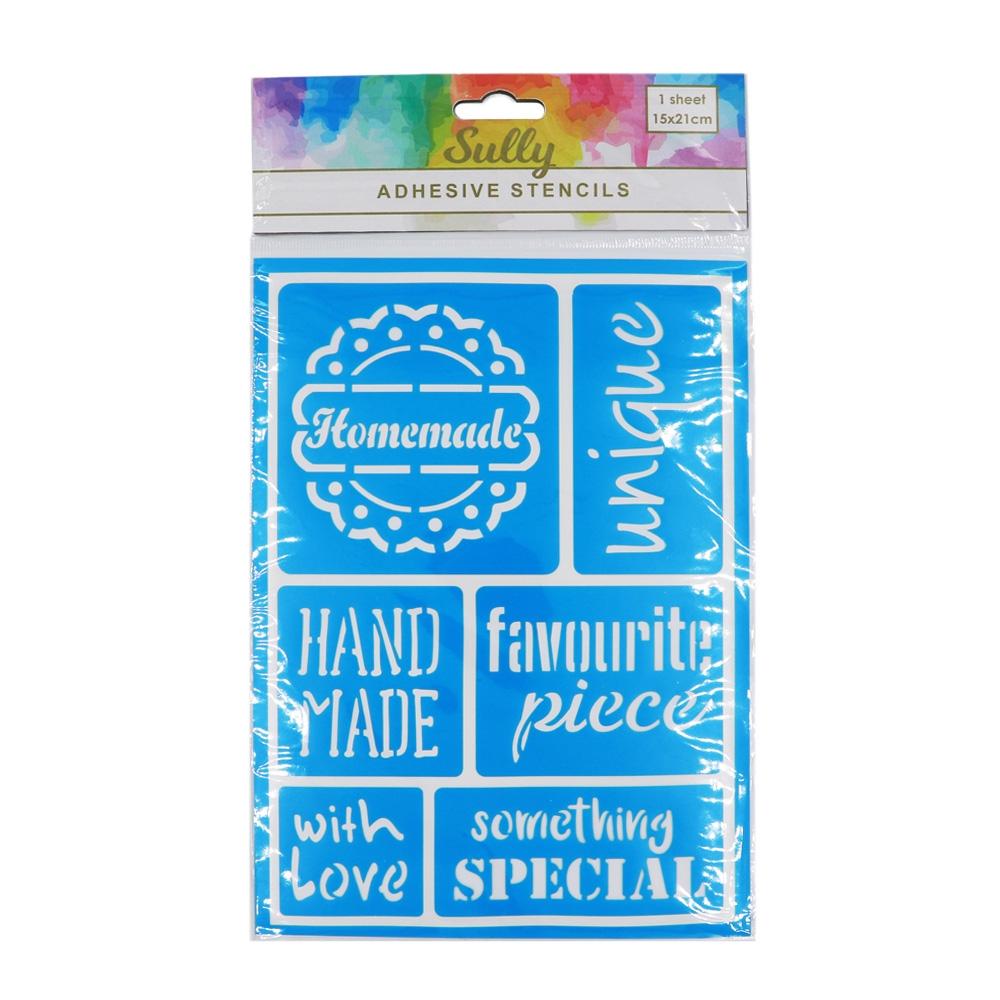 Sullivans Adhesive Stencils, Homemade- 15x21cm