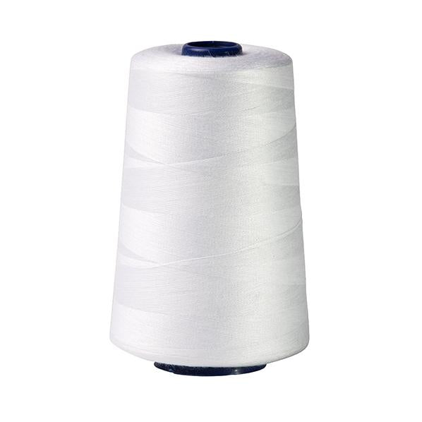 Polyester Overlocking Thread, White- 5000m