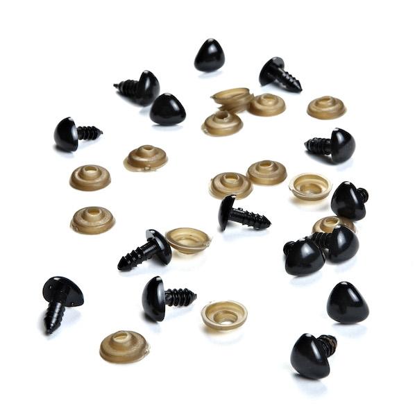 Sullivans Black Noses 15pc- 12 x 11mm