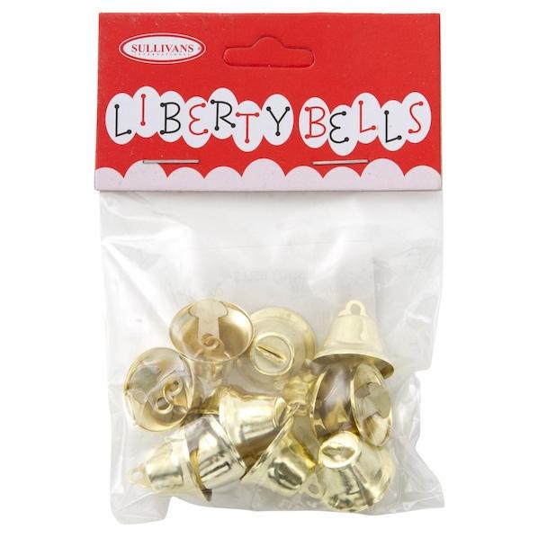 Sullivans Liberty Bells, Gold 18mm- 12pc