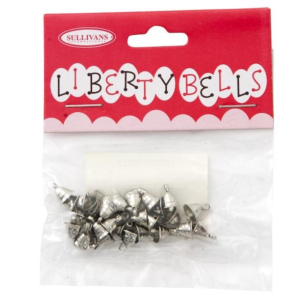 Sullivans Liberty Bells, Silver 6mm- 30pc