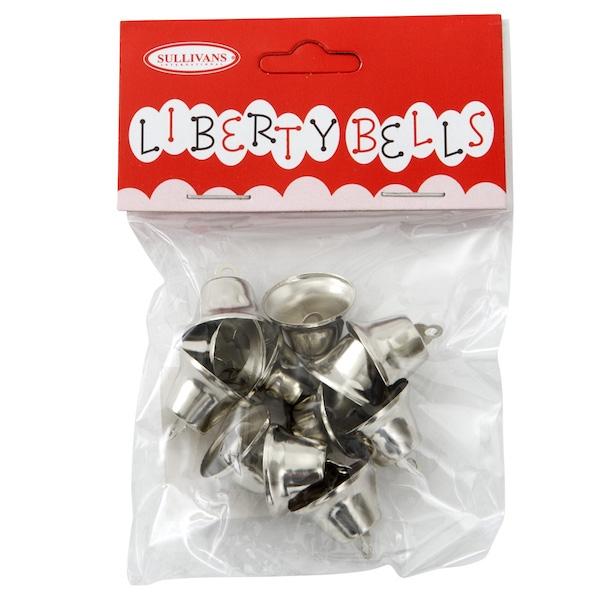 Sullivans Liberty Bells, Silver 18mm- 12pc