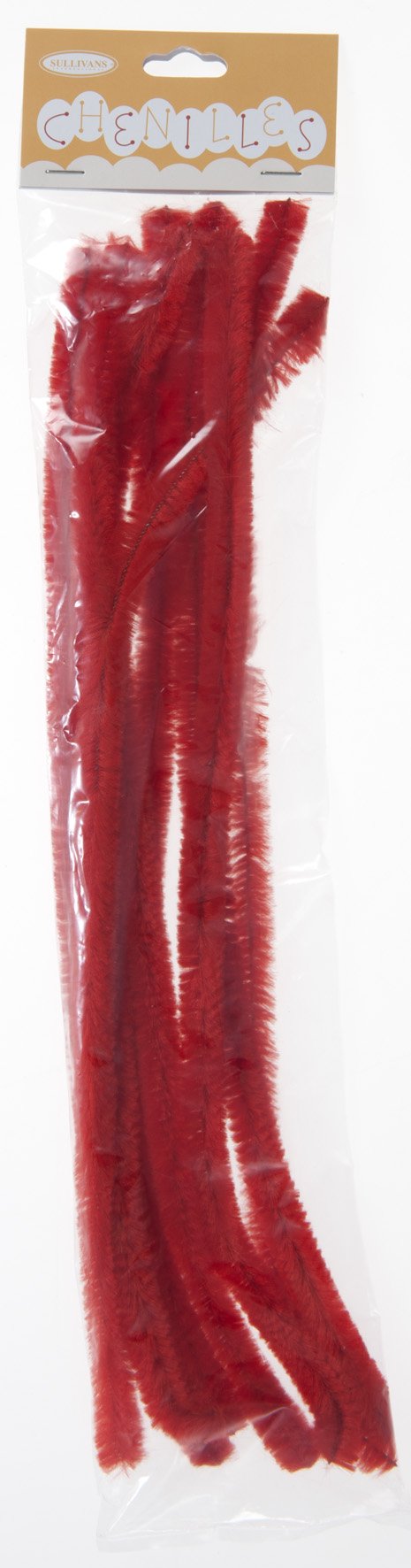 Sullivans Chenilles 8pk, Red- 12mm