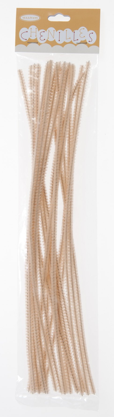 Sullivans Chenilles 20pk, Light Brown- 3mm