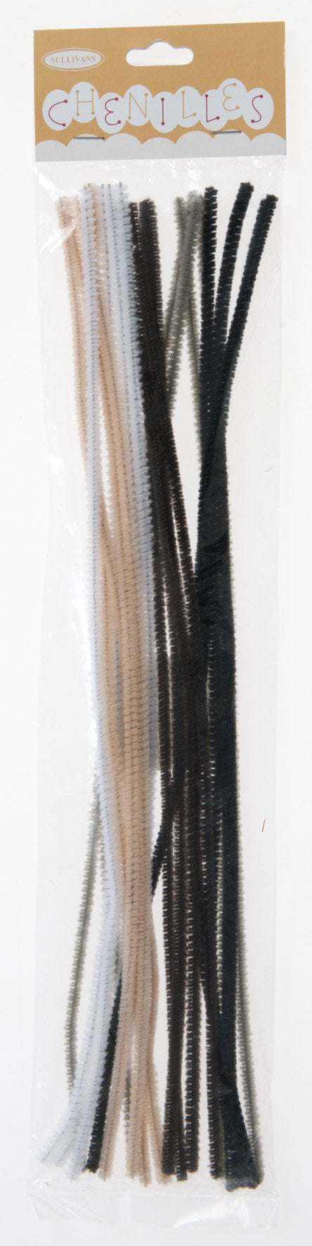 Sullivans Chenilles 20pk, Animal Mix- 3mm