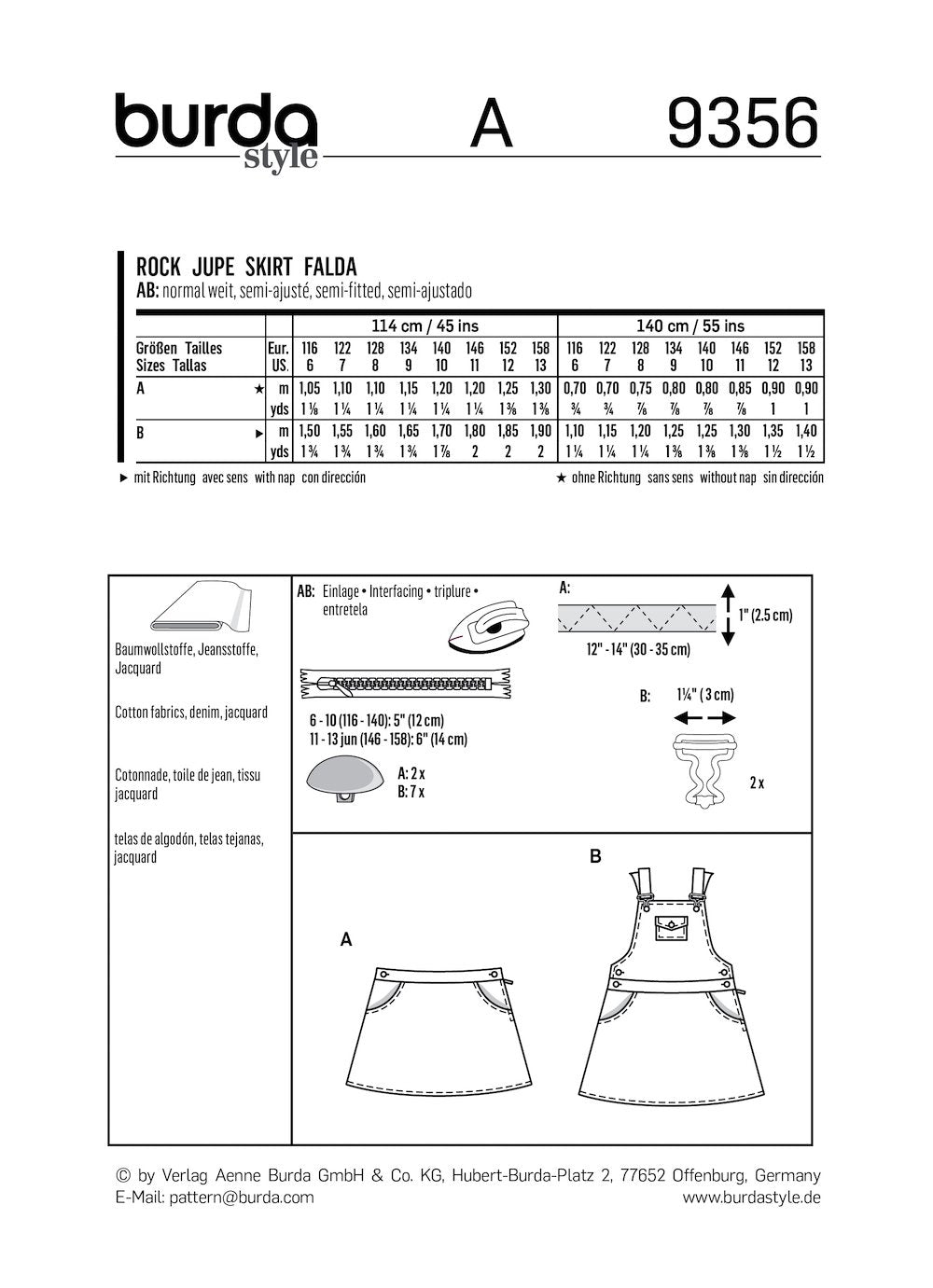 Burda Pattern 9356 (6-13)