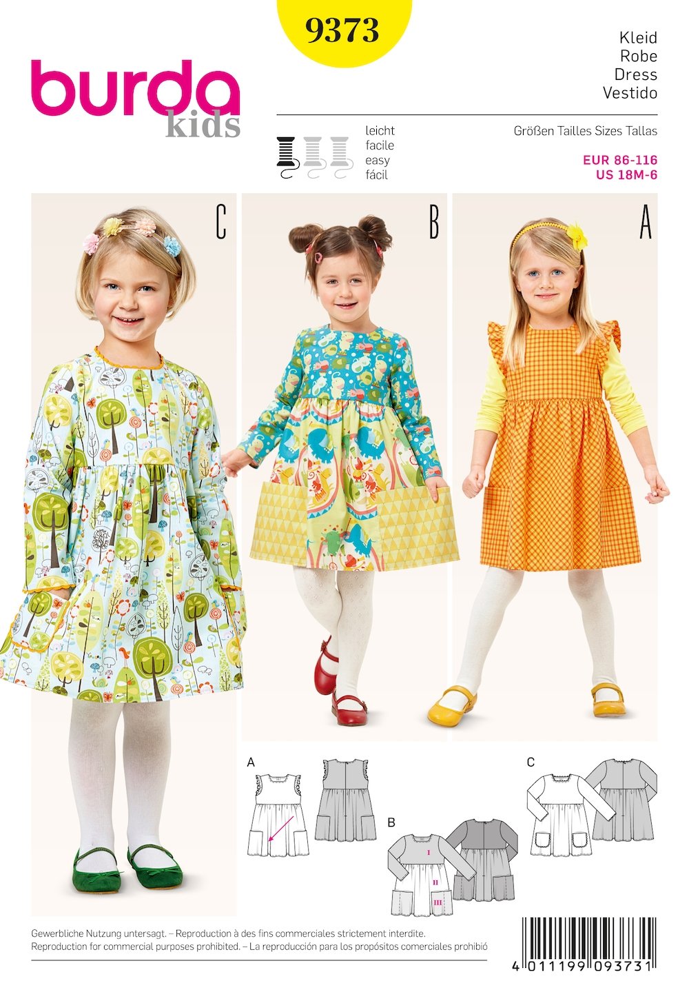 Burda Pattern 9373 (18M-6M)
