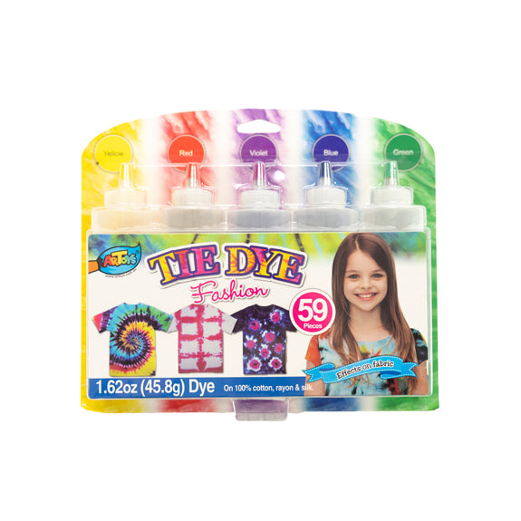 Makr Tie Dye Rainbow Kit, Light Yellow/Red/Mauve/Blue/Green- 5pk