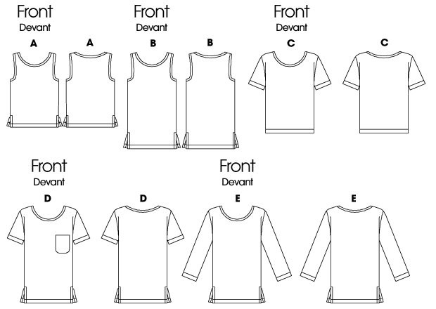 Butterick Pattern B6797 Misses Scoop-Neck Top