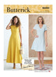 Butterick Pattern B6850 Misses' Jewel or V-Neck Fit & Flare Dresses