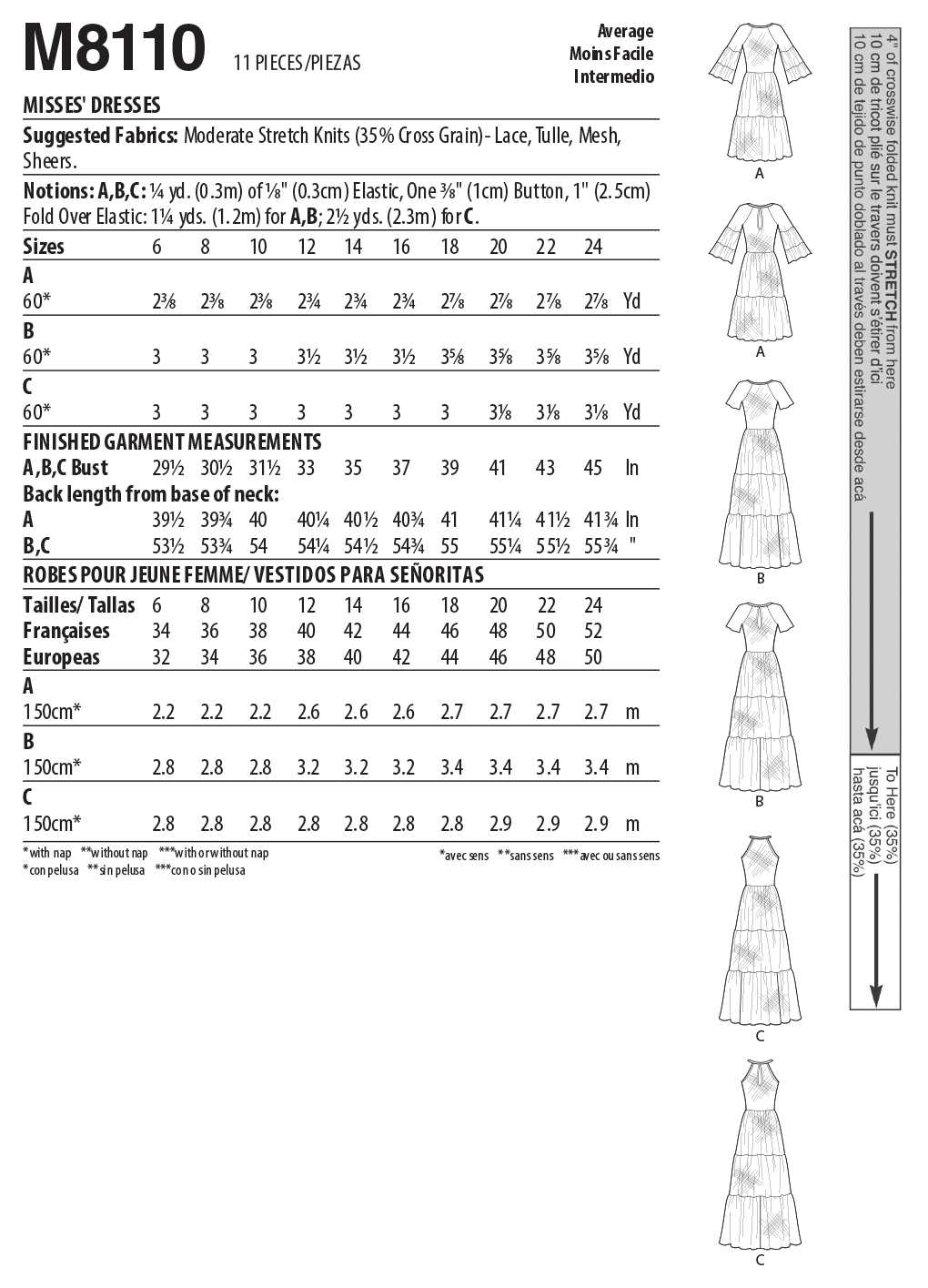 McCall's Pattern M8110 Misses' Dresses