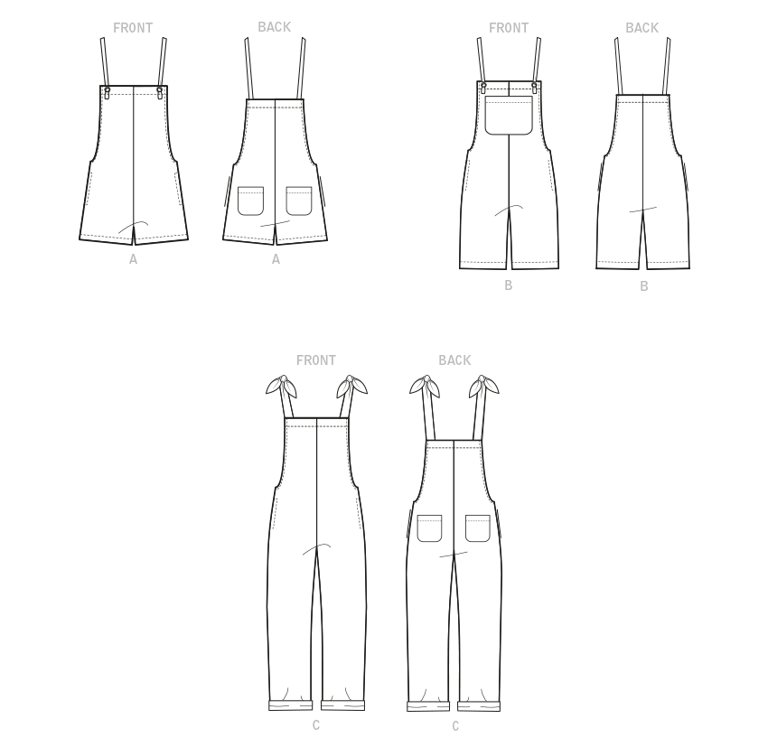 McCall's Pattern M8204 Misses' Overalls