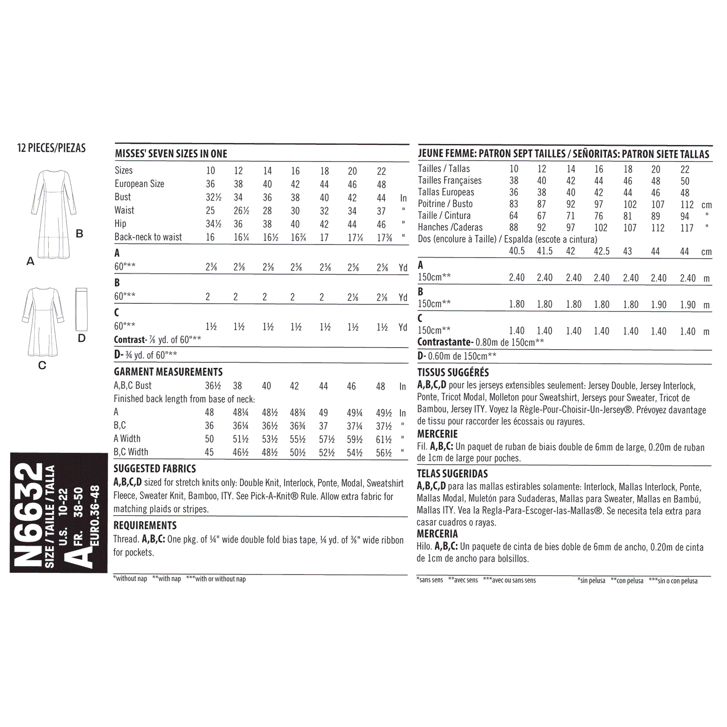 Newlook Pattern N6615 Misses' Dresses