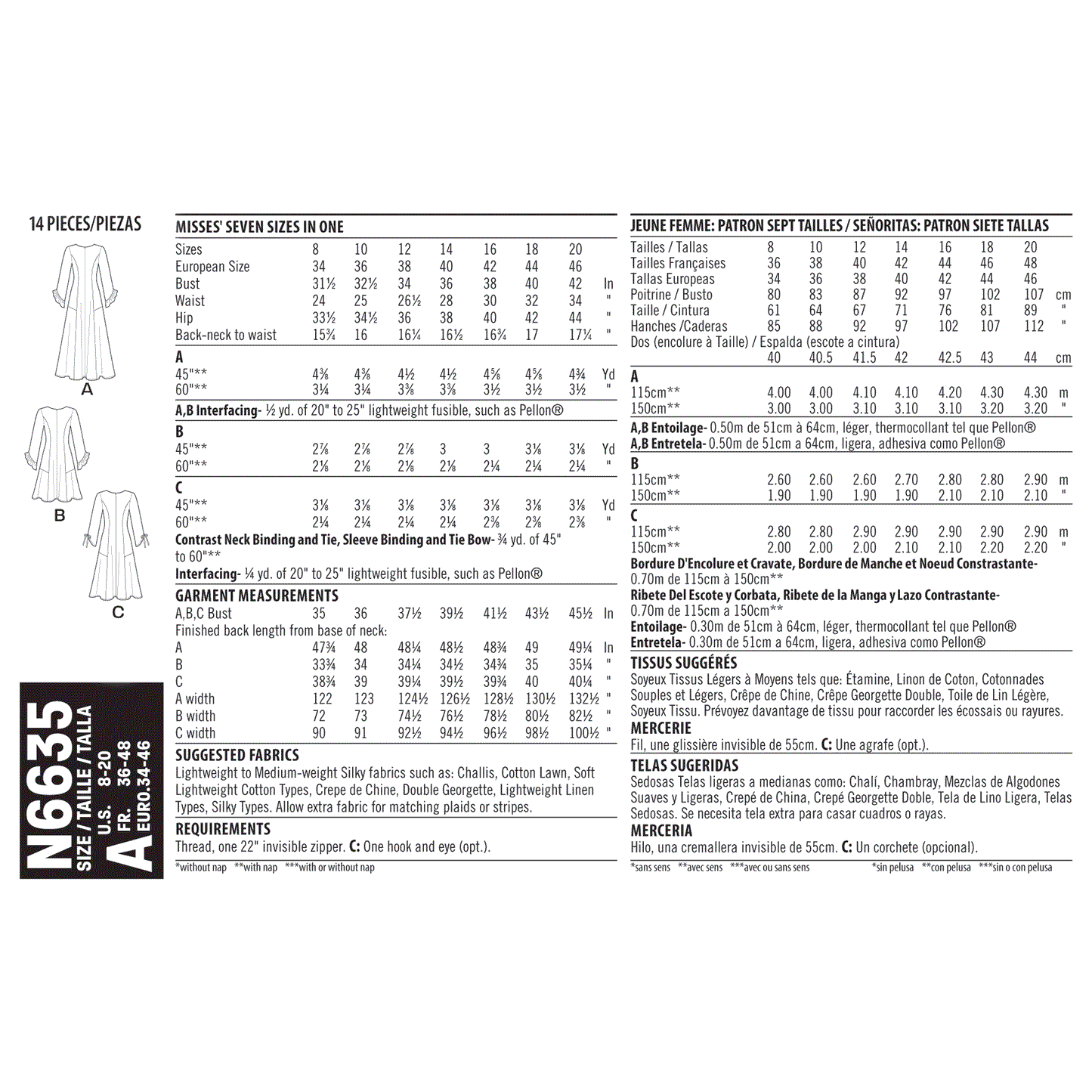 Newlook Pattern N6619 Misses' Dresses