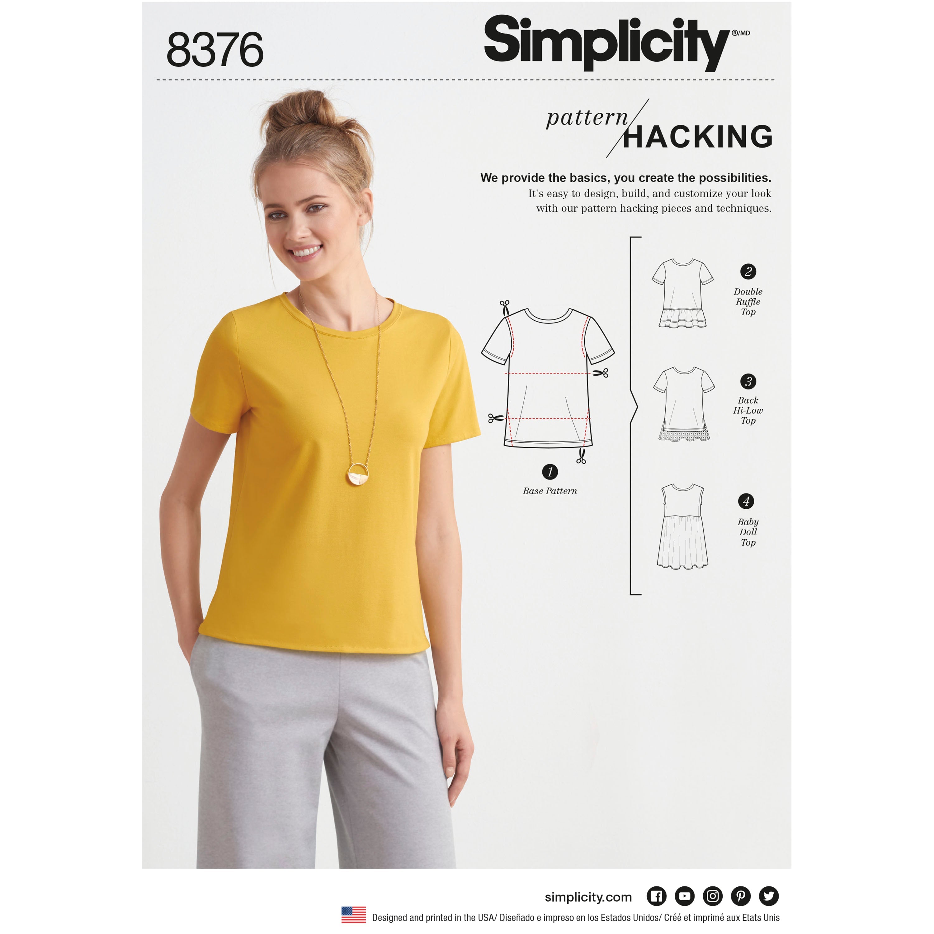 Simplicity Pattern 8376 Women's Knit Top with Multiple Pieces for Desi –  Lincraft New Zealand