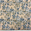 Twill Chiffon Fabric, Beige Floral- 140cm