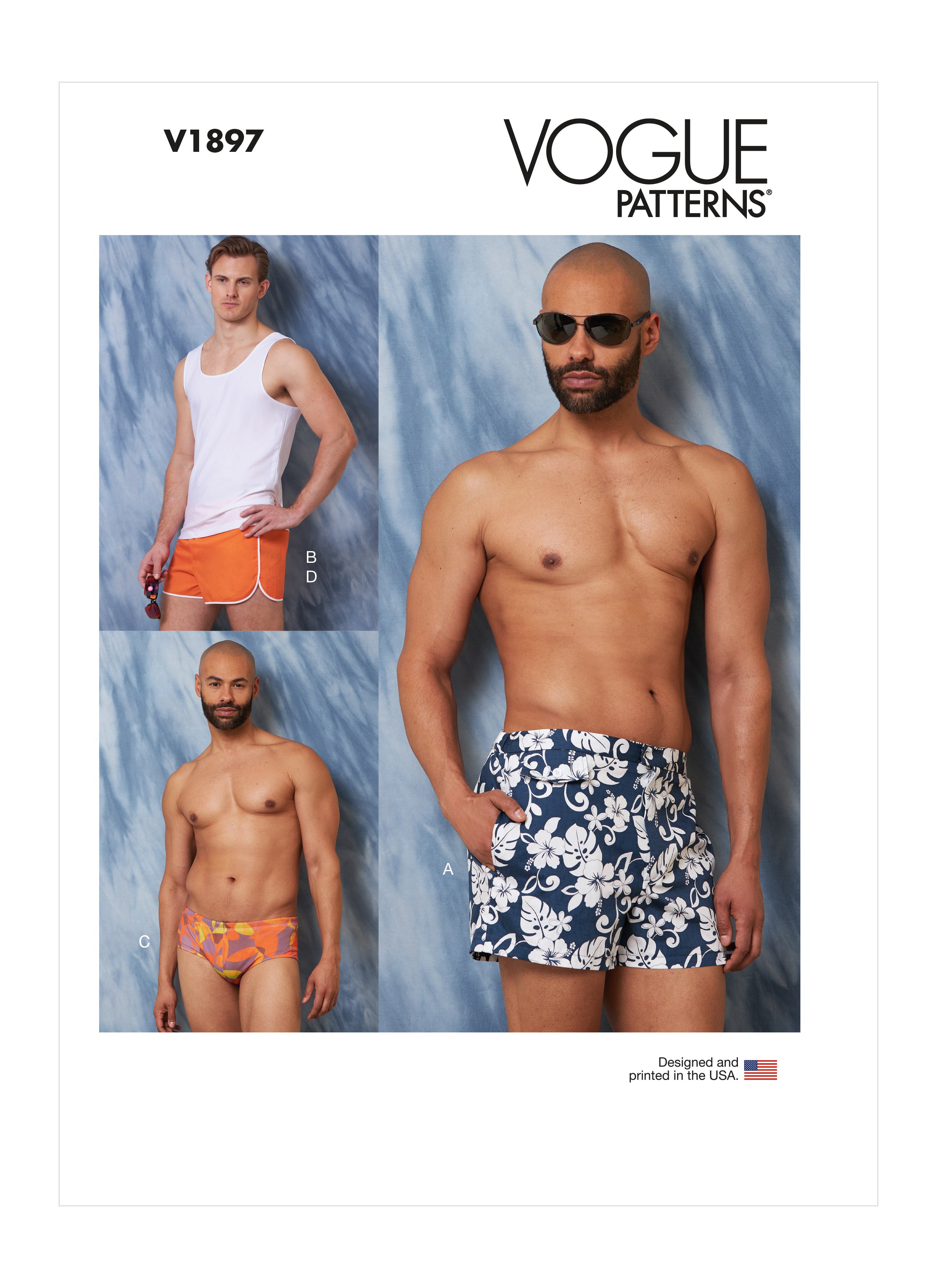 Vogue Pattern V1897 Men's Swimsuits and Tank Top – Lincraft New