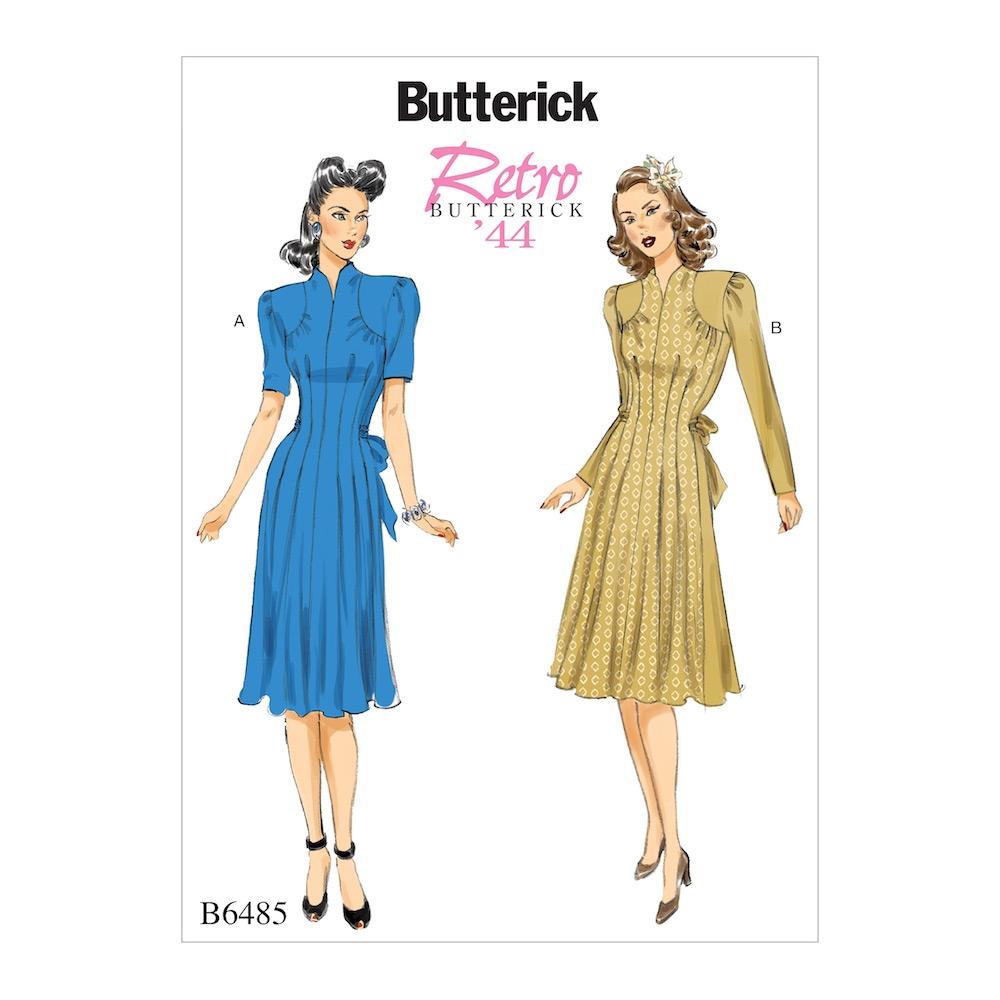 Butterick B6843 Pattern Retro Shirtdress With Sash – Vintage Sewing