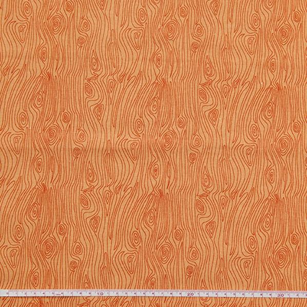 Fox in Woods Cotton Fabric, Orange Blender- Width 112cm