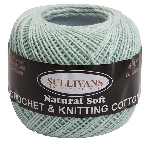 Sullivans Crochet and Knitting Yarn 4ply, Blue- 50g Cotton Yarn