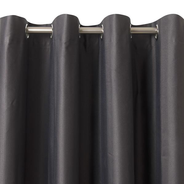Regency Eyelet Curtain, 221cm Drop - Charcoal - Lincraft