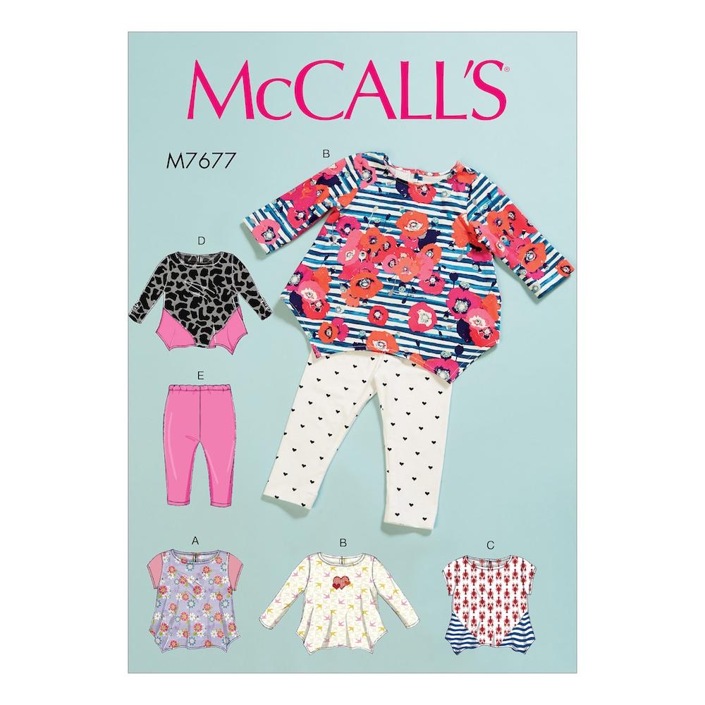 MCCALLS Pattern M7709 Girls Tops, Dresses, and Leggings Sizes 3-4-5-6