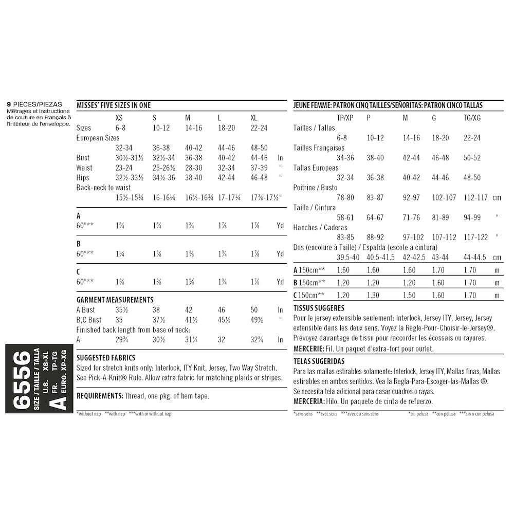 Newlook Pattern 6538 Child's Knit Leggings and Dresses