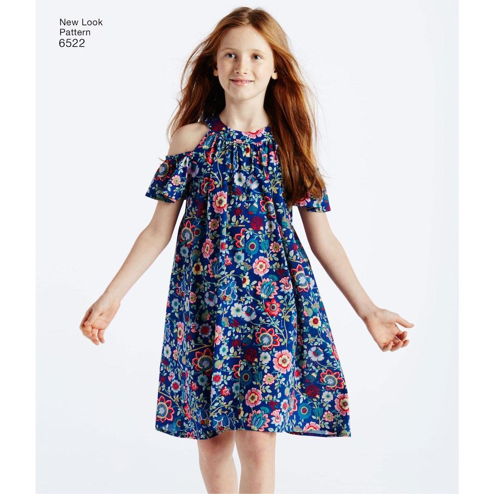  New Look Patterns Toddlers' Easy Dresses, Top and Cropped Pants  Size A (1/2-1-2-3-4) 6441 : Arts, Crafts & Sewing