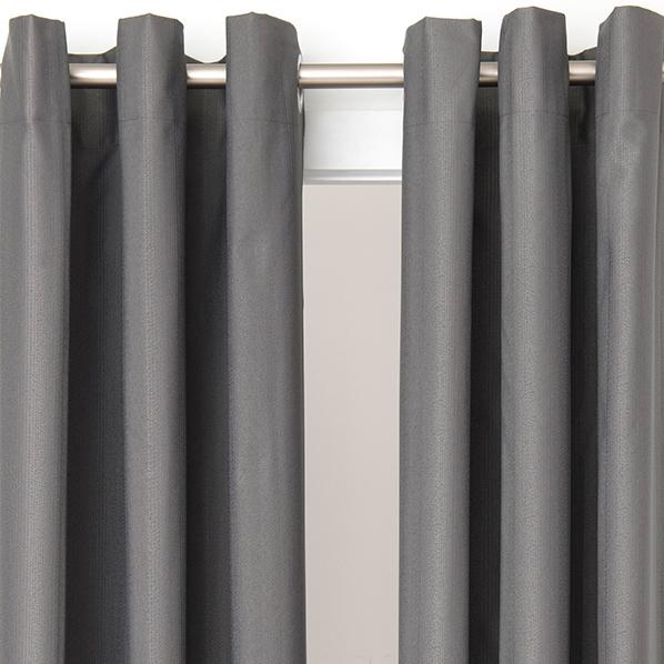 Regency Eyelet Curtain, 221cm Drop - Grey - Lincraft